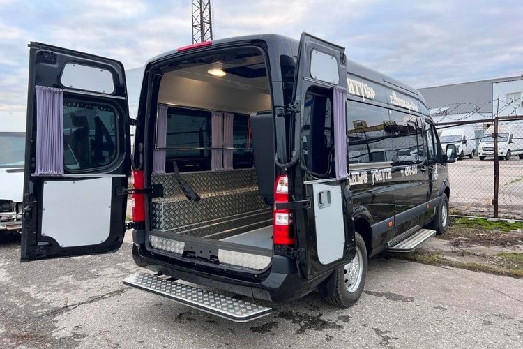 Переоборудование в катафалк -  автомобиль для  ритуальных услуг на базе Фотон Тоано